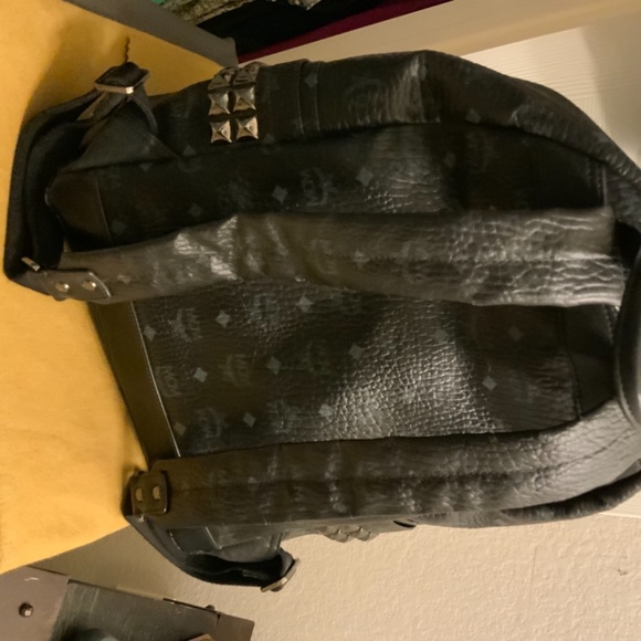 BLACK MCM BIG PAPA STARK with STUDS